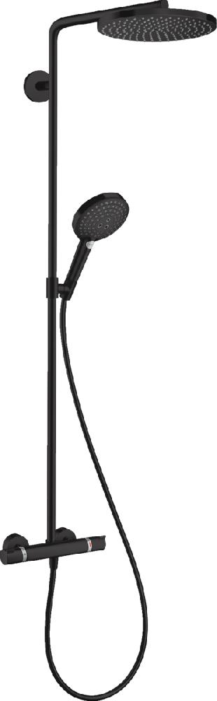 Душевая система Hansgrohe Raindance S Showerpipe 240 PowderRain 1jet 27633670 матовый чёрный