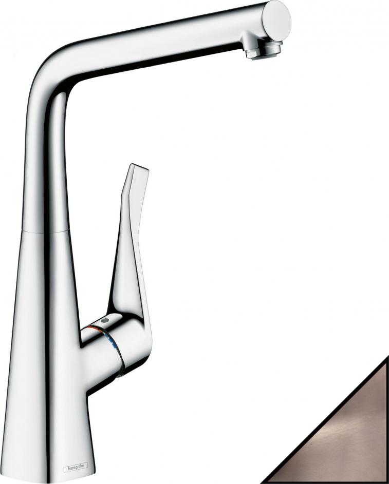 Смеситель,  под сталь Hansgrohe Metris 14822800, под сталь