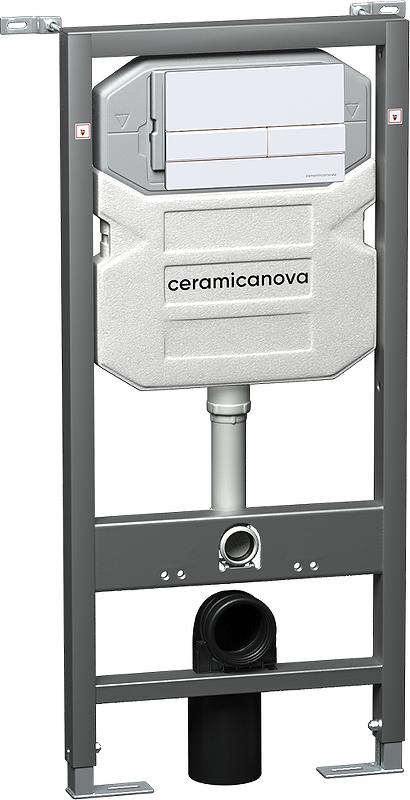   Топ Сантехника Система инсталляции для унитазов Ceramica Nova Envision CN1002W с белой клавишей смыва