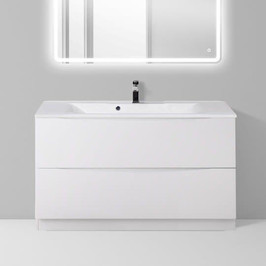 Тумба для комплекта BelBagno MARINO-1000-2C-PIA-BL-P bianco lucido