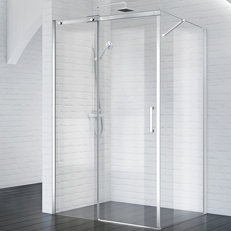 Душевые уголки Душевой уголок BelBagno ACQUA-AH-1-130/90-C-Cr