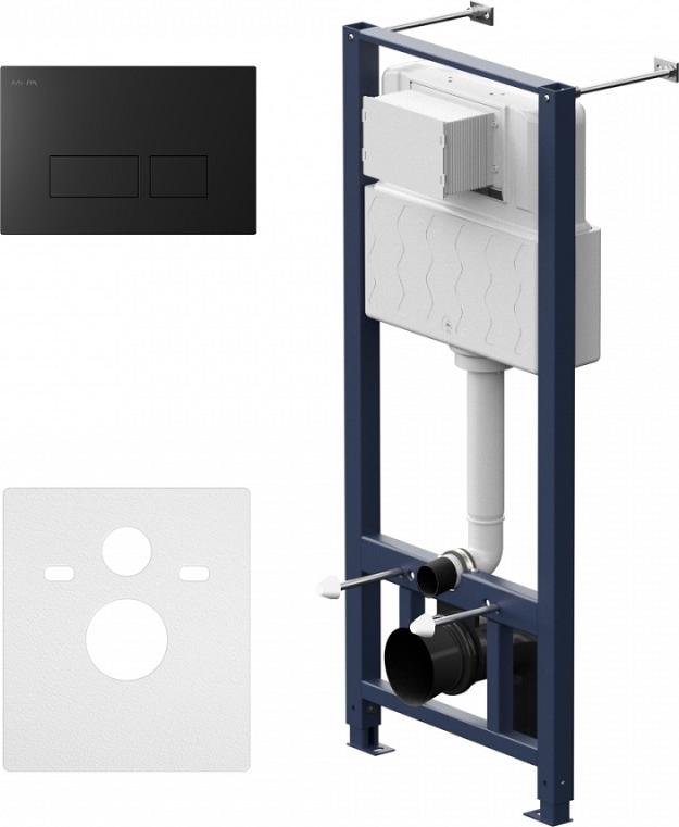 Инсталляции для унитазов  Топ Сантехника Инсталляция для унитаза AM.PM Pro I012704.7038 с черной клавишей смыва