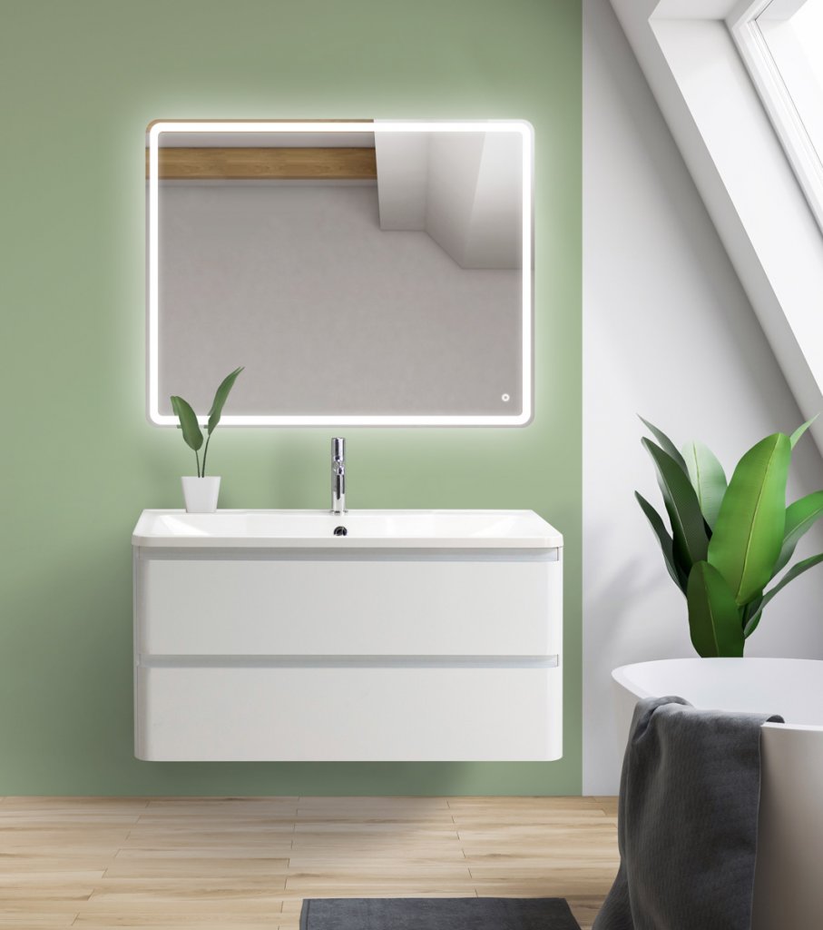 Тумба для комплекта BelBagno ALBANO-800-2C-SO-BL bianco lucido