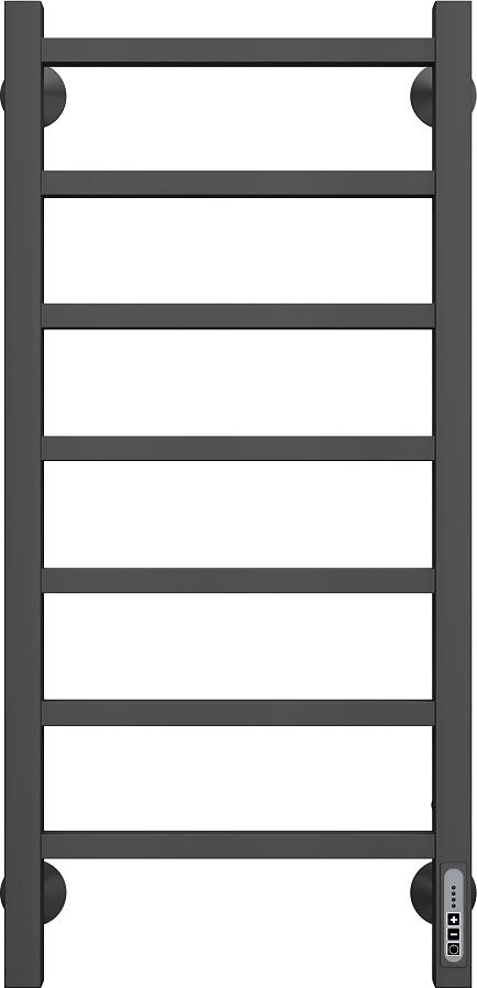   Топ Сантехника Полотенцесушитель электрический Larusso Астор П7 35x80 9005 4670078536631, черный