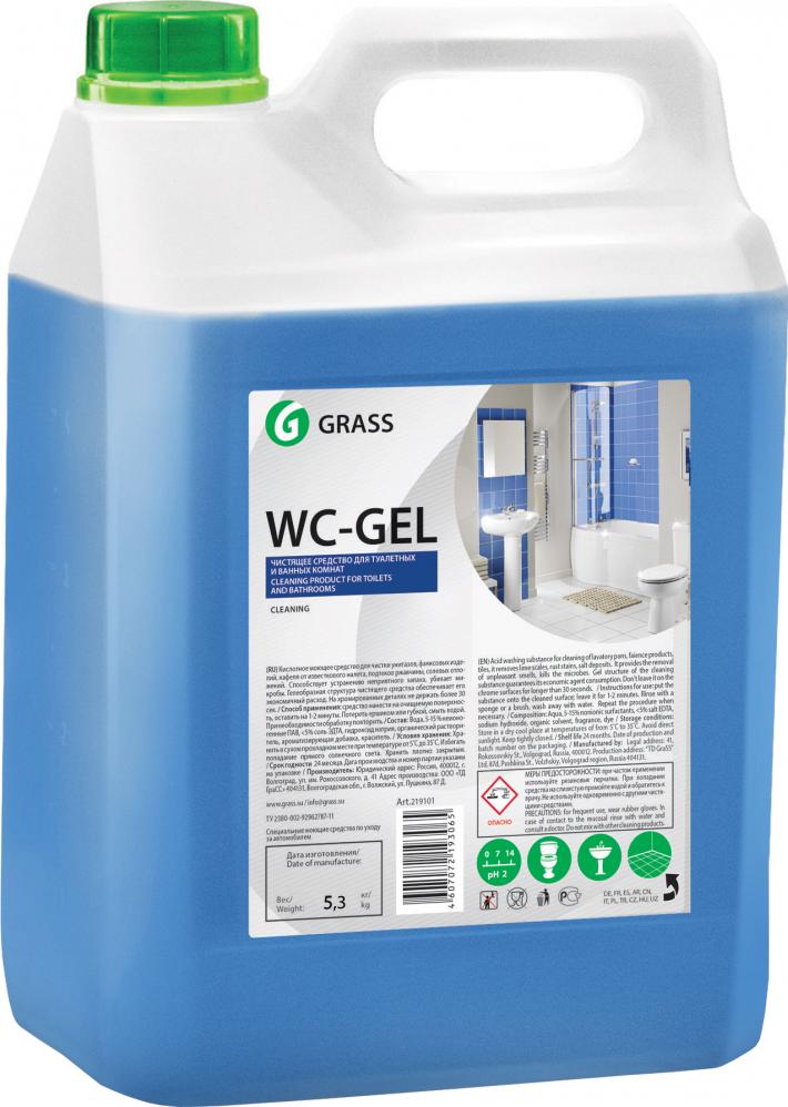 Клининг  Топ Сантехника Универсальное моющее средство Grass WC-Gel для чистки сантехники 5 л