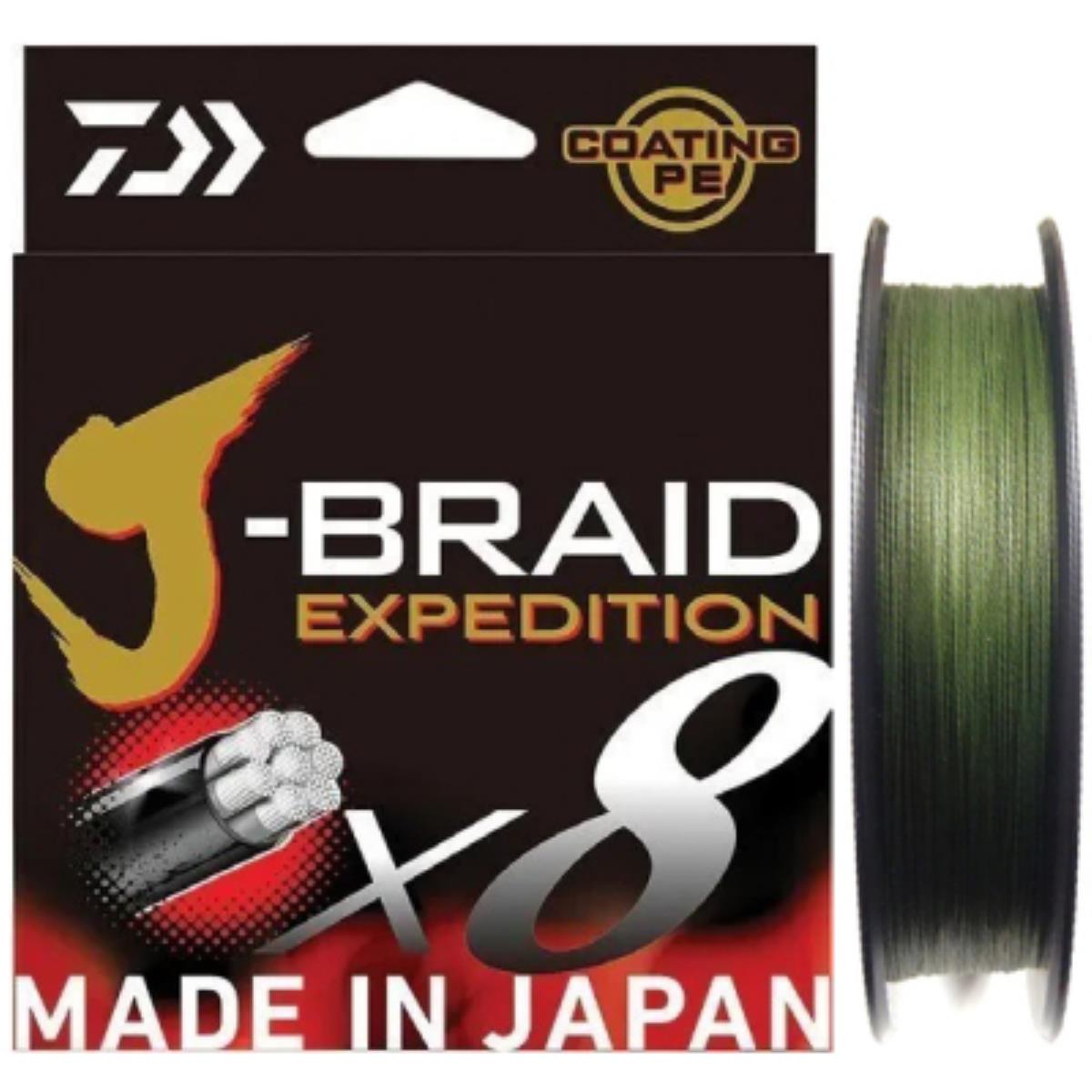 Леска плетеная J-BRAID EXPEDITION×8E 0.20mm-150m DARK GREEN (12551-020) DAIWA