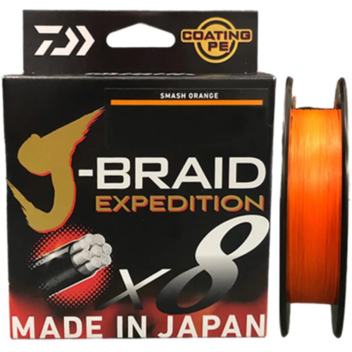 Леска плетеная J-BRAID EXPEDITION×8E 0.20mm-150m SMASH ORANGE (12550-020) DAIWA