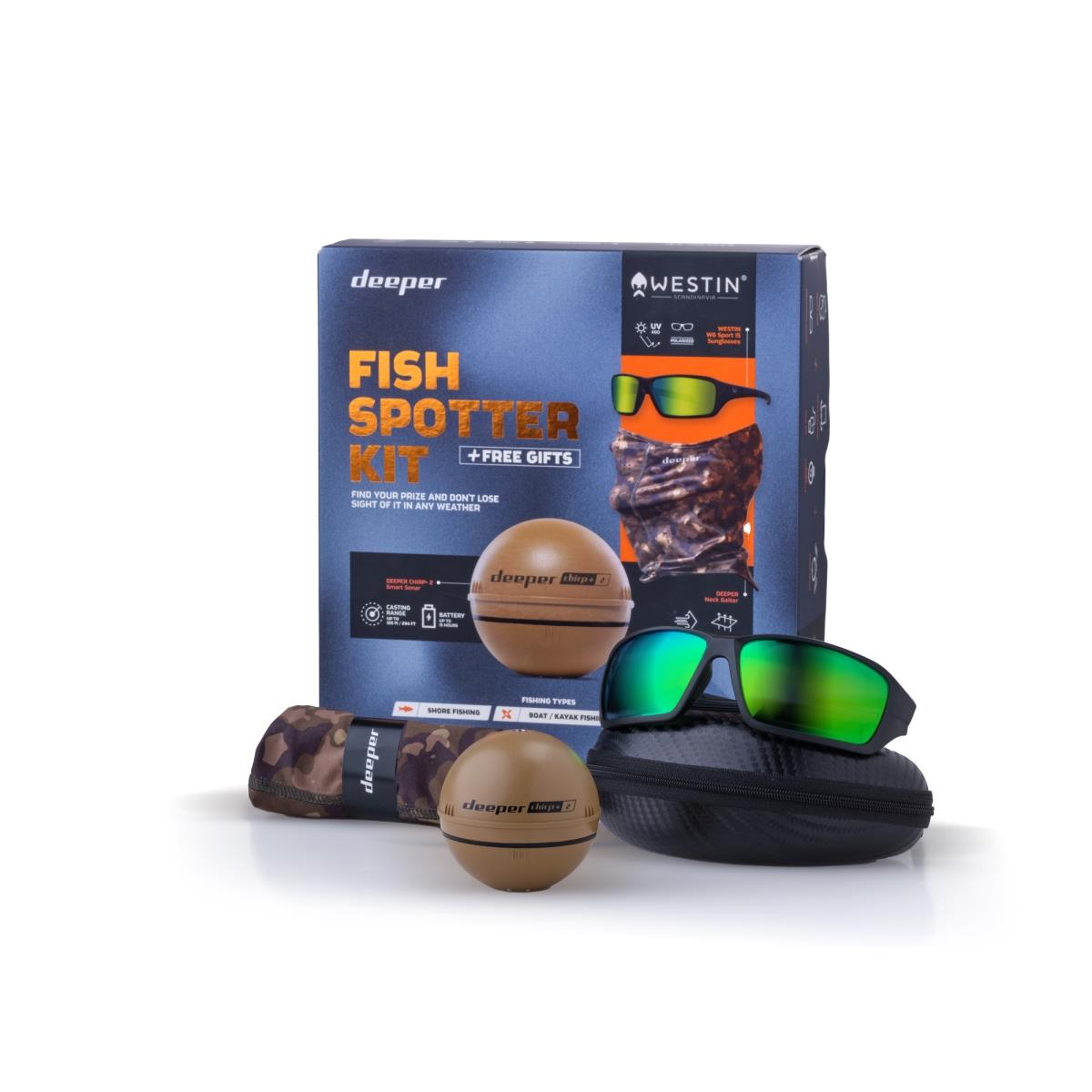 Беспроводной эхолот Deeper CHIRP+ 2.0 Fish Spotter Kit 2023