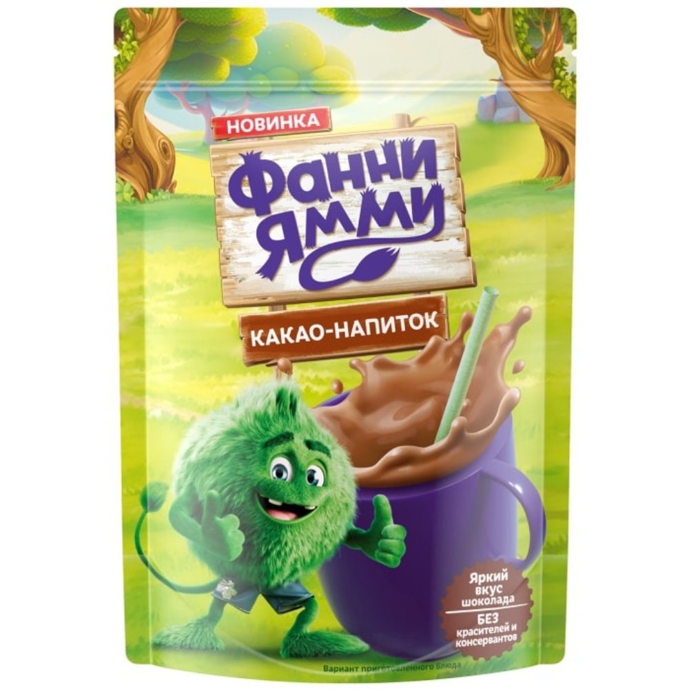 Напиток какао Funny Yummy пауч 3+ 180 г