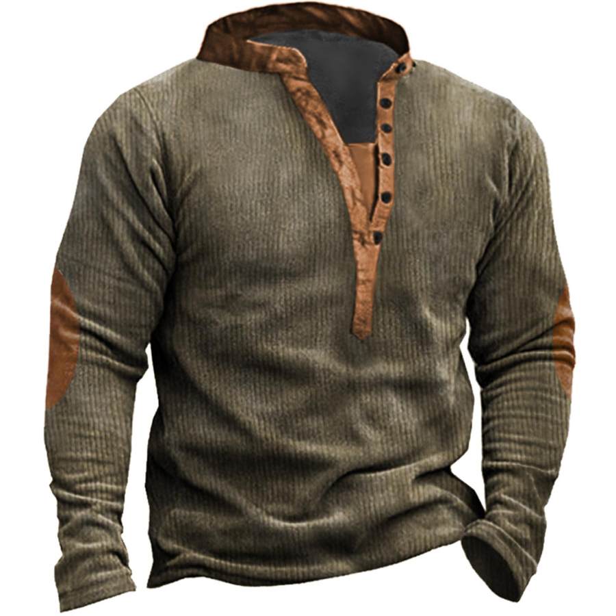  Мужская уличная тактическая толстовка Henley