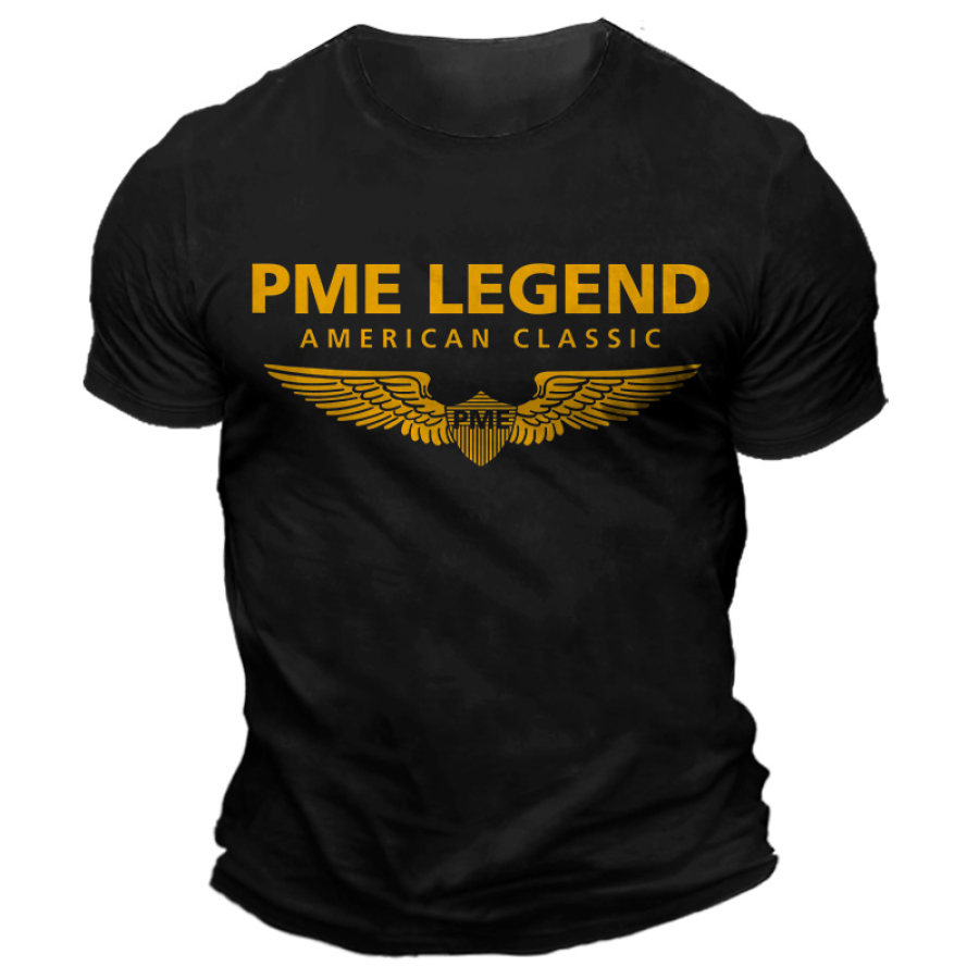 Мужская винтажная повседневная футболка с коротким рукавом с принтом PME Legend