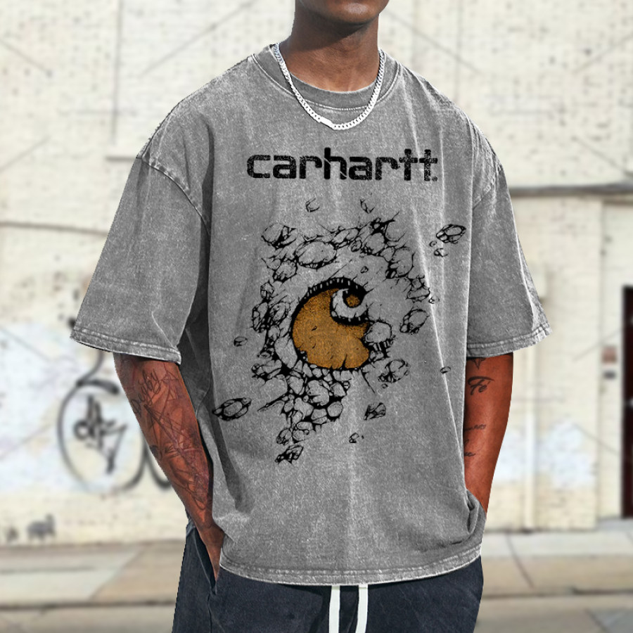 Мужская футболка Carhartt Oversize с винтажным принтом