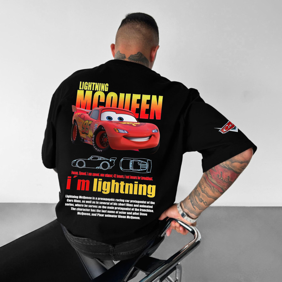 Футболка Oversize Sports Car Lightning McQueen