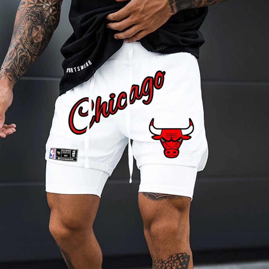 Мужские сетчатые спортивные шорты Chicago Bulls NBA Team