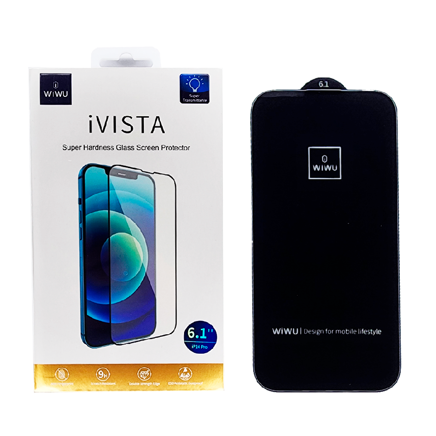Защитное стекло WiWU iVista для iPhone 14 Pro полноэкранное черное