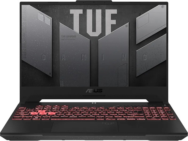 Ноутбук Asus TUF Gaming A FA507NU-LP141 15.6" 1920x1080 AG 144Hz IPS/Ryzen 5 7535HS hexa 3.3-4.55Ghz/16Gb/512PCISSD/noDVD/Ext:RTX4050 6Gb/Cam/BT/WiFi/90WHr/w1y/2.2kg/Mecha Gray/DOS (90NR0EB5-M00FN0)