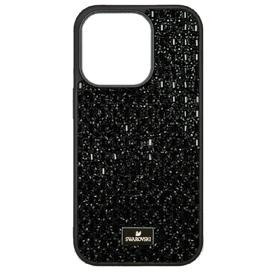 Накладка SWAROVSKI  совместимая с 15 Pro со стразами Black