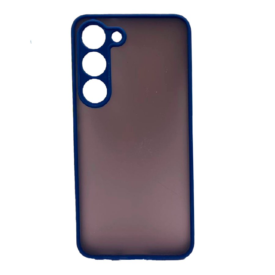 S 23 Plus  Video Shoper Пластиковая накладка NEW Skin для Samsung Galaxy S23 Plus затемненная синий кант