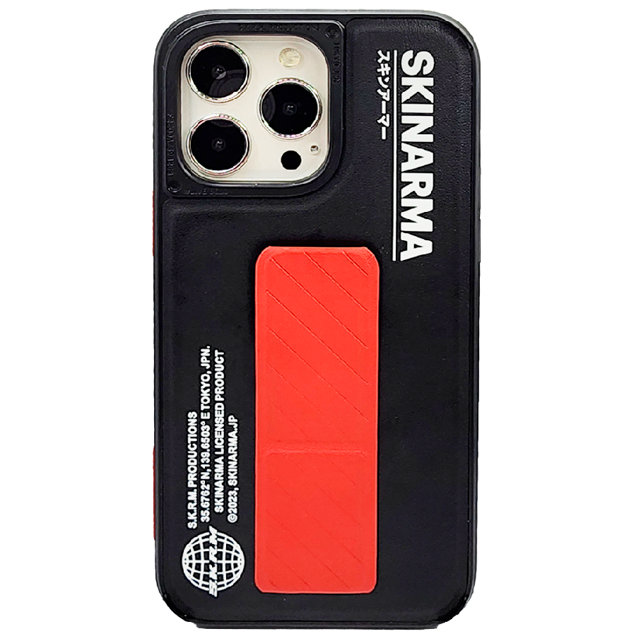 Противоударная пластиковая накладка с подставкой Uniq SKINARMA GYO совместимая с iPhone14 Pro черная