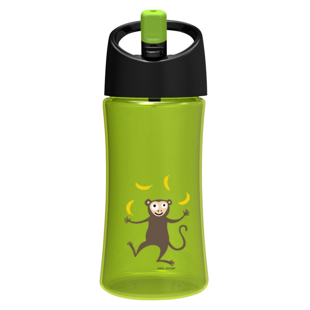 Фляги и бутылки Бутылка для воды детская Carl Oscar Monkey 0.35л лайм