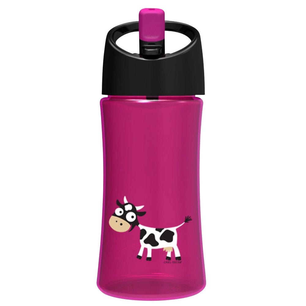 Фляги и бутылки Бутылка для воды детская Carl Oscar Cow 0.35л фиолетовая