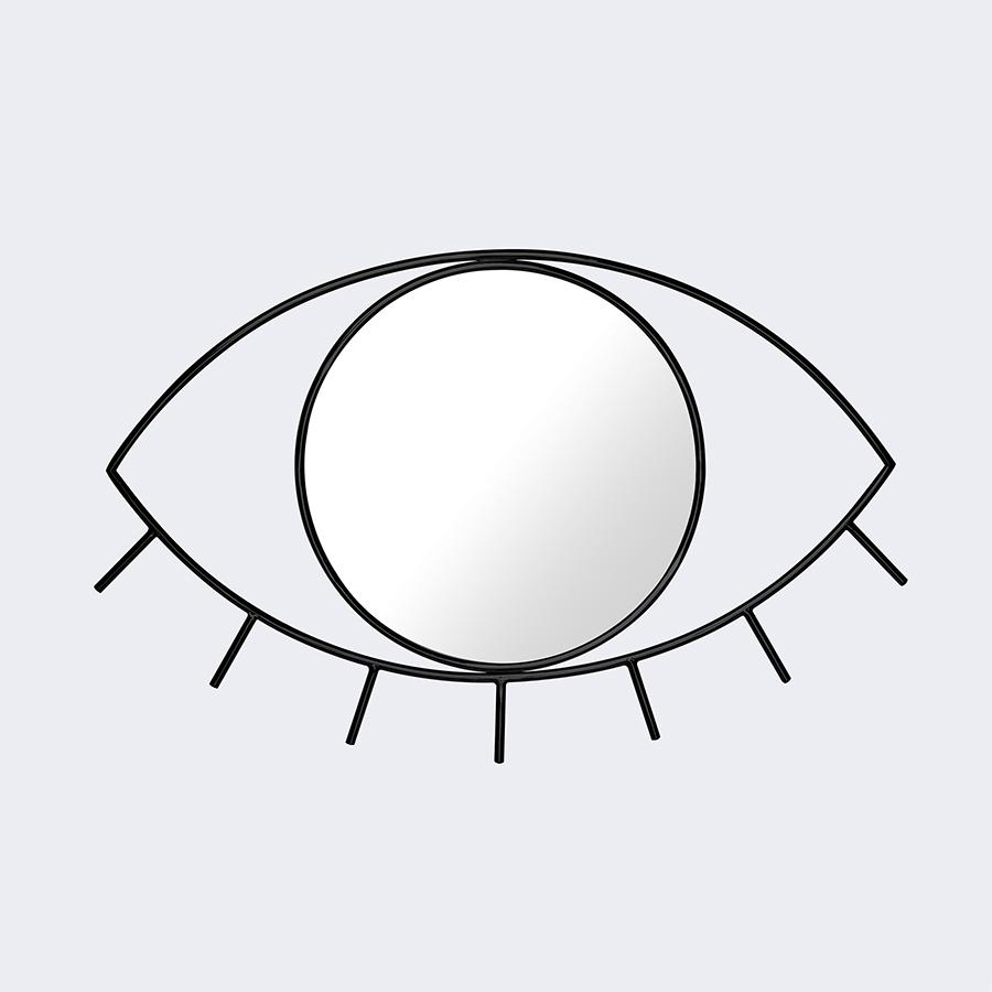 Зеркало настенное cyclops среднее черное, Doiy