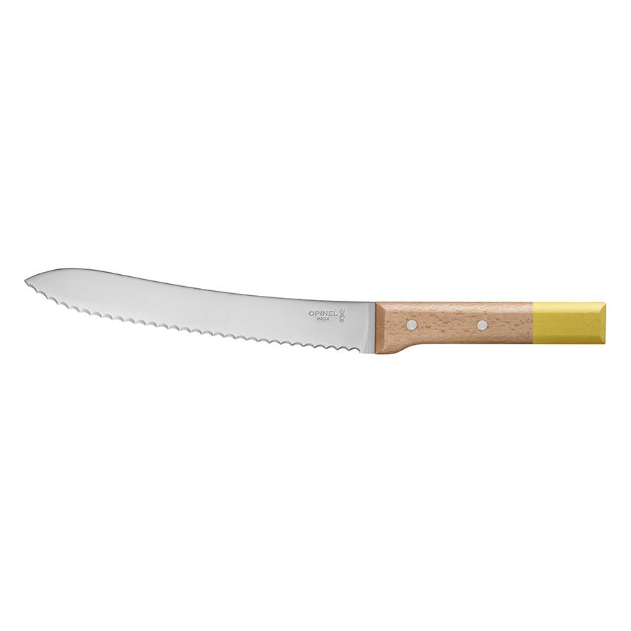 Нож кухонный parallele для хлеба 21 см желтый, Opinel