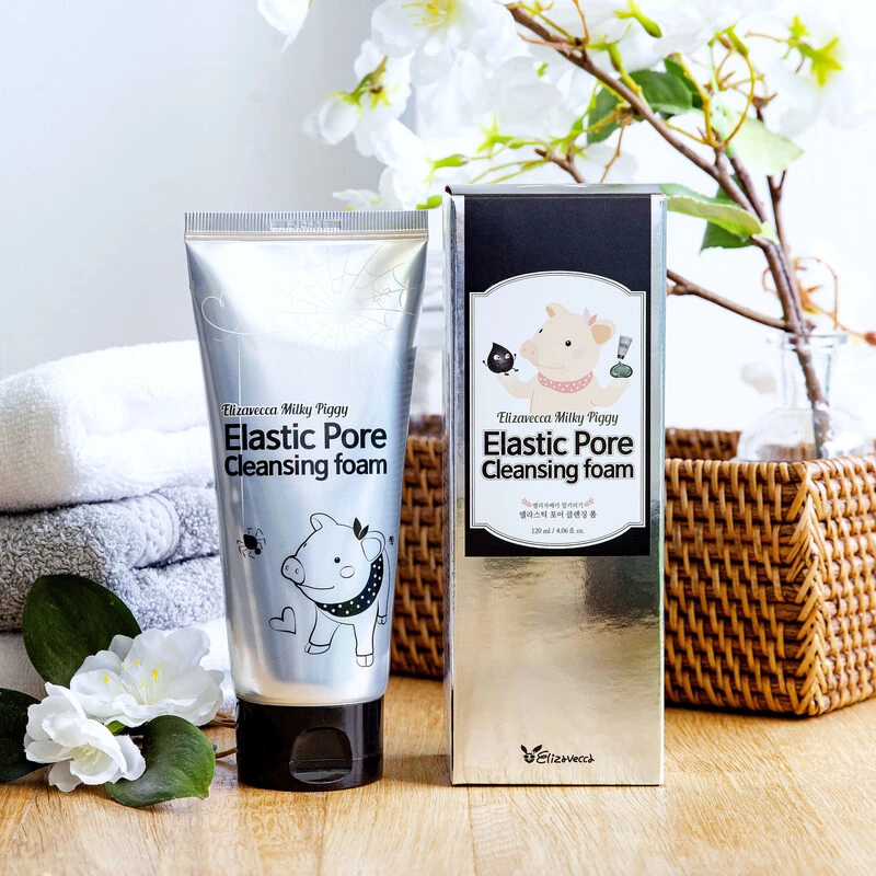 Пенка-маска для умывания черная Elizavecca Milky Piggy Elastic Pore Cleansing Foam