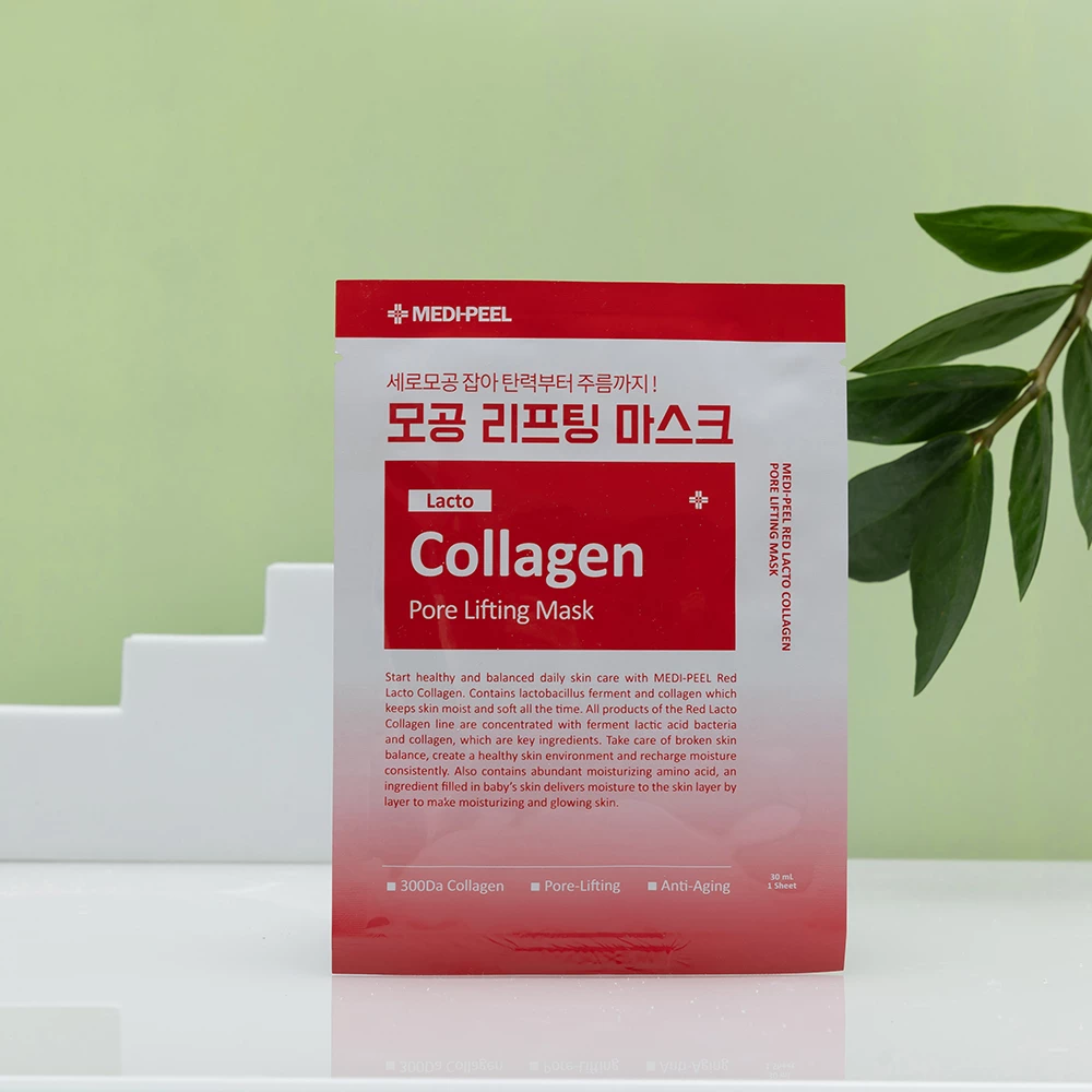 Тканевая лифтинг-маска с коллагеном для сужения пор MEDI-PEEL Red Lacto Collagen Pore Lifting Mask