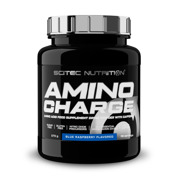  Аминокислоты EAA  и кофеин Scitec Nutrition Amino Charge, предтренировочный препарат, порошок, 570 г, ежевика