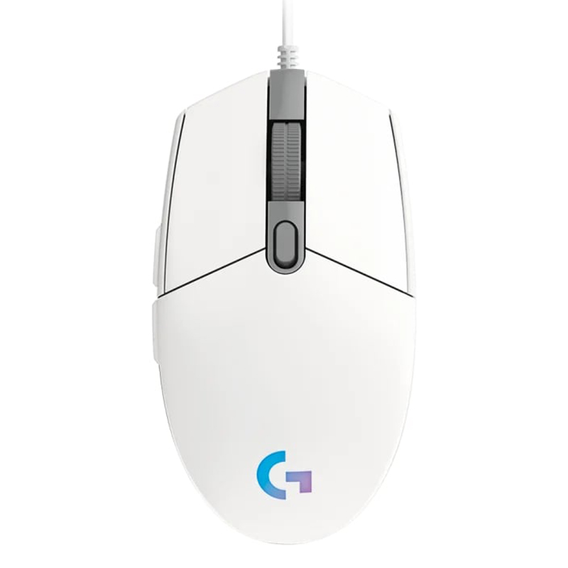 Игровая проводная мышь Logitech G102 Lightsync White