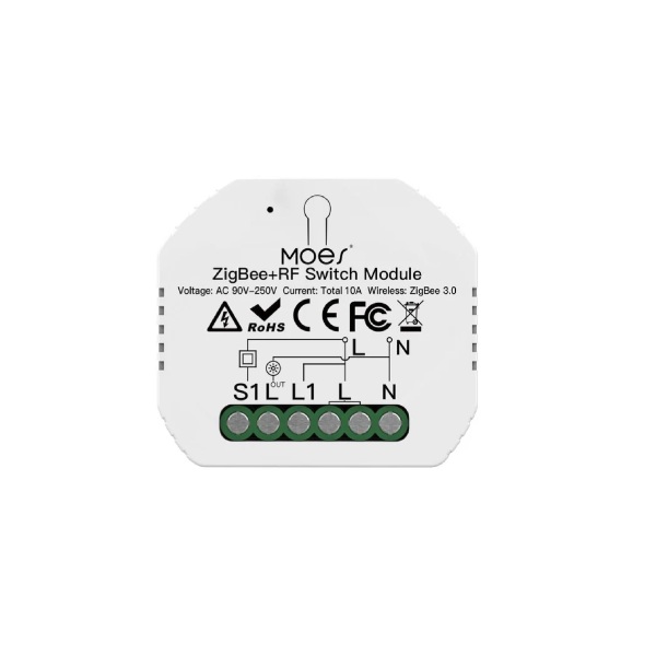 Умное реле Moes ZigBee Smart Switch Module ZRM-104-MS