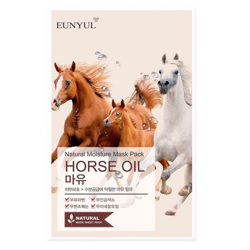 Уход за кожей лица Eunyul Маска тканевая с лошадиным маслом 22 мл Natural Moisture Mask Pack Horse Oil