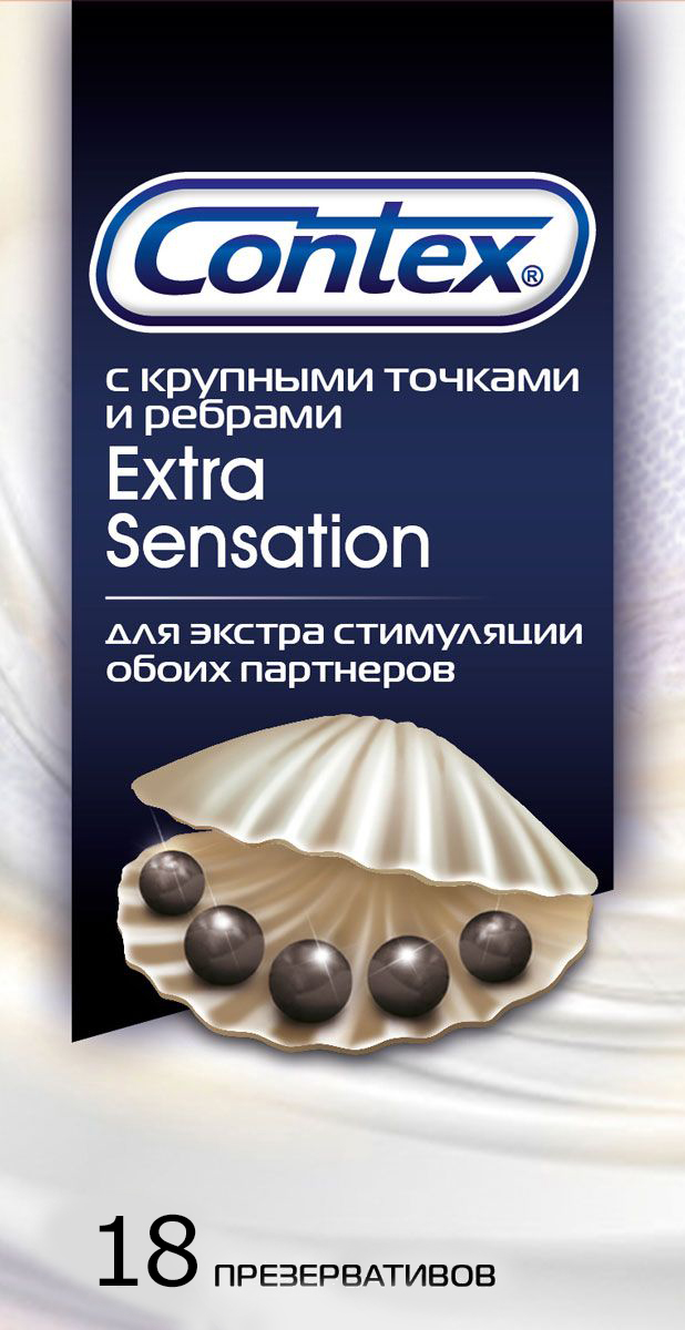   Wer.ru Contex Презервативы Extra Sensation (с крупными точками и ребрами) 18 шт.