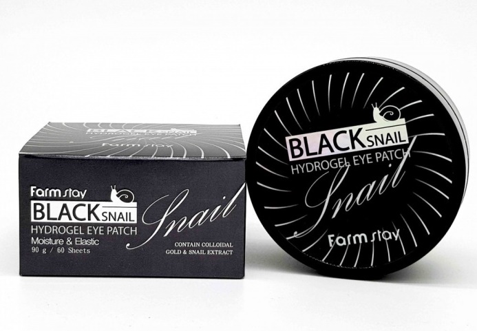 Уход за кожей лица FarmStay Патчи гидрогелевые с муцином черной улитки Black Snail Hydrogel Eye Patch 60 шт.