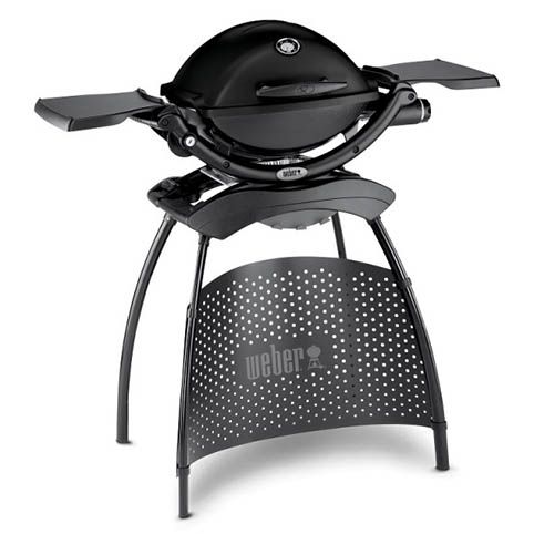 Q-Line Газовый гриль Weber Q 1200 Black Line c подставкой черный