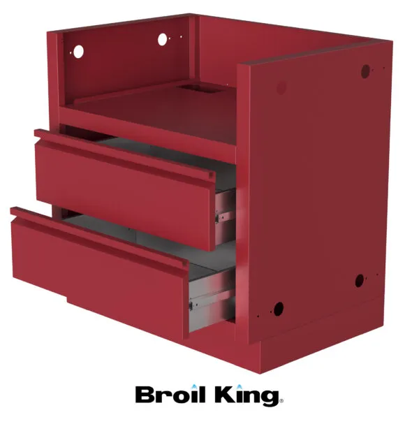 Тумба-основание гриля Broil King Baron 520 Bi с 2-я выдвиж. ящ красная
