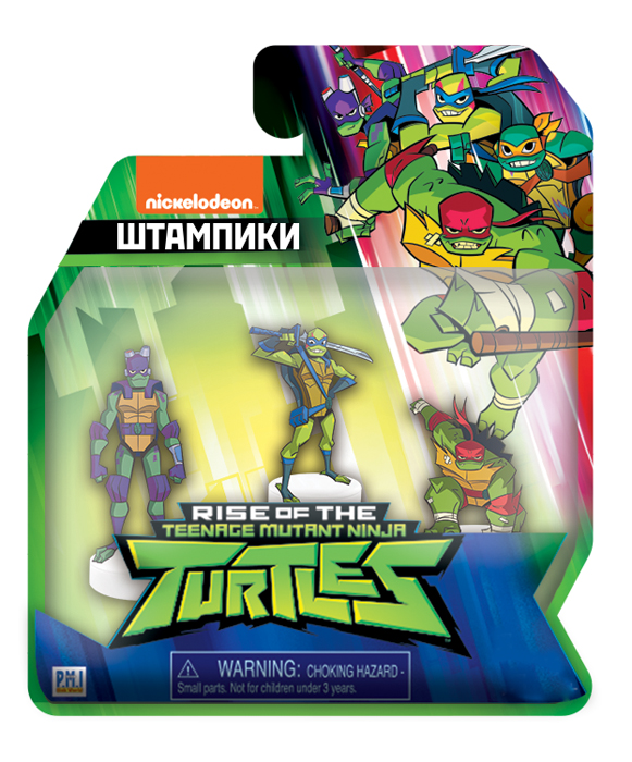 Фигурка-штамп Teenage Mutant Ninja Turtles (3-Pack) (12 видов) блистер (1шт. в ассортименте)