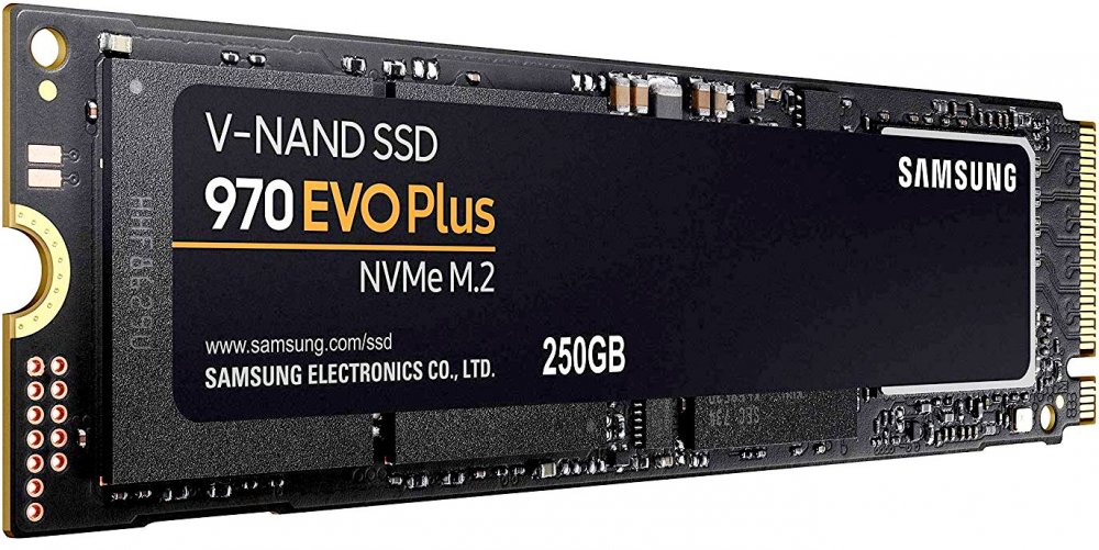  Внутренний SSD-накопитель Samsung 970 EVO Plus 250Gb, M.2 2280, PCIe Gen3 x4, NVMe 1.3, 3D MLC (TLC), Черный MZ-V7S250BW