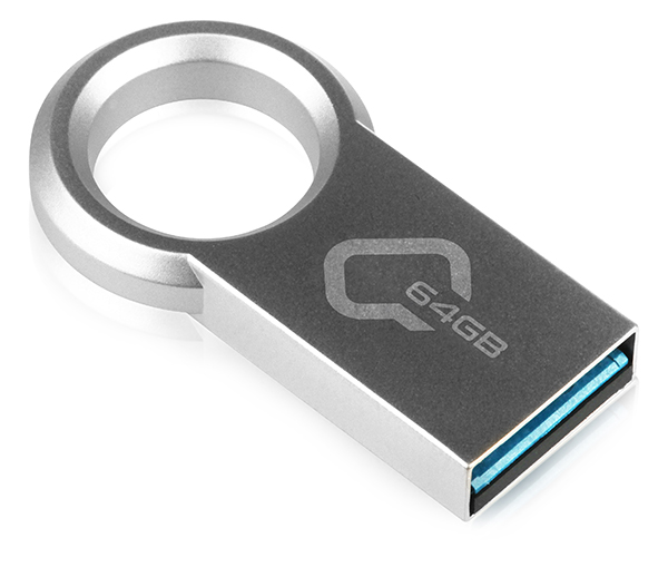  Флешка Qumo Ring 64Gb, USB 3.0, Серый QM64GUD3-Ring
