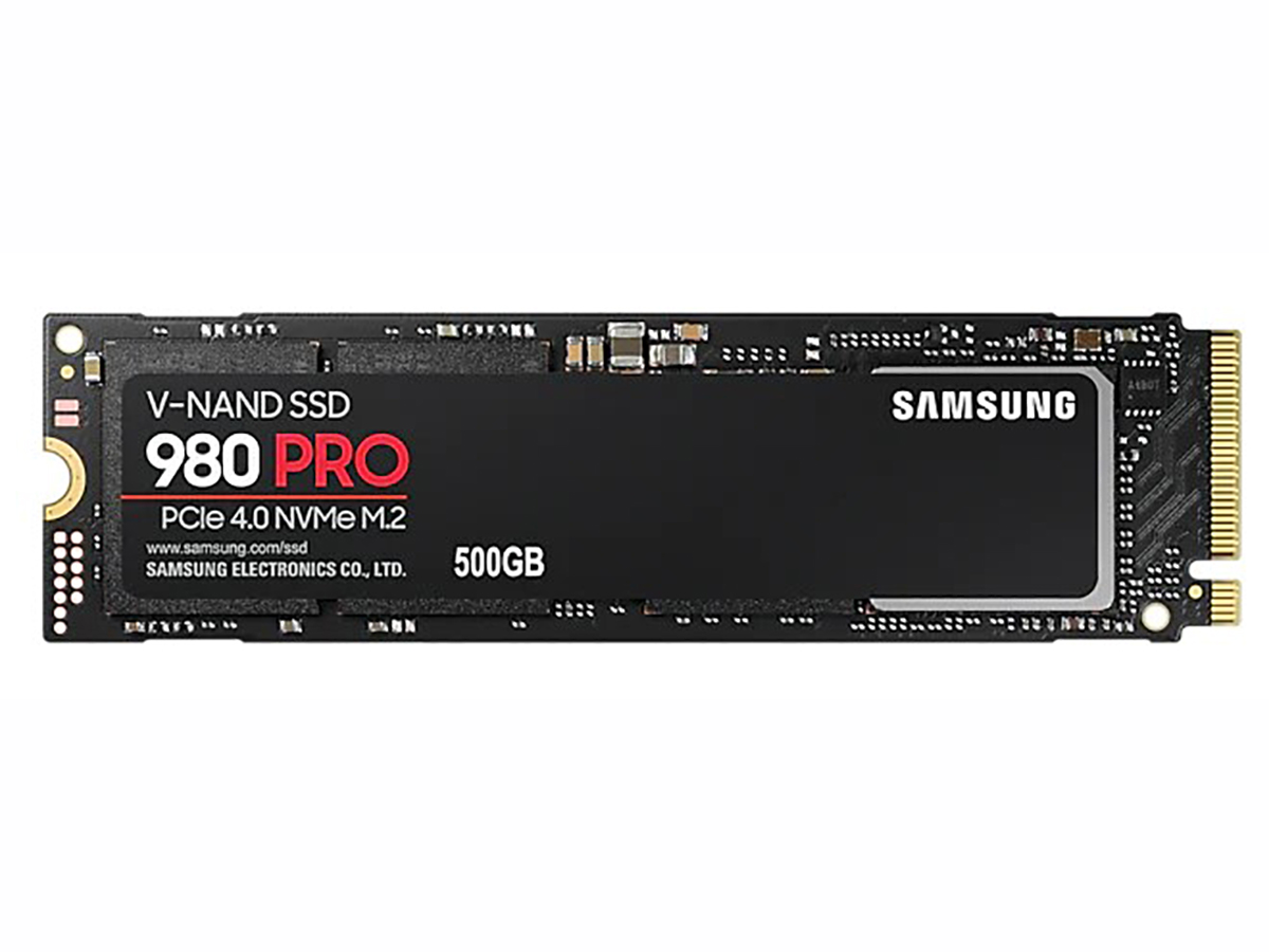  Внутренний SSD-накопитель Samsung 980 PRO 500Gb, M.2 2280, PCIe Gen4 x4, NVMe 1.3c, 3D NAND TLC, Черный MZ-V8P500BW
