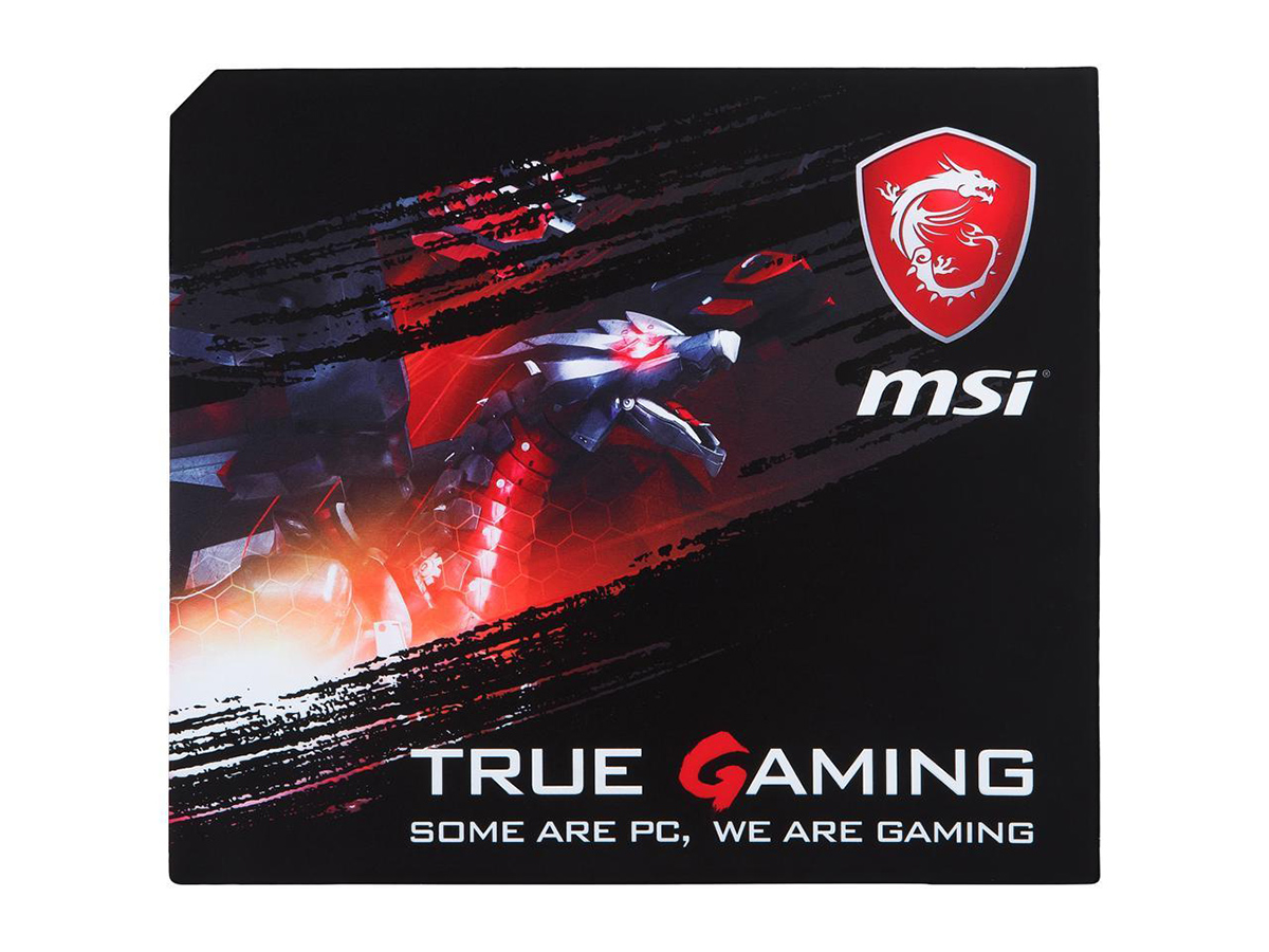 Коврик для мыши игровой MSI Dragon Mouse Pad, 310x270мм, Черный/Красный GF0-N000045-SI9