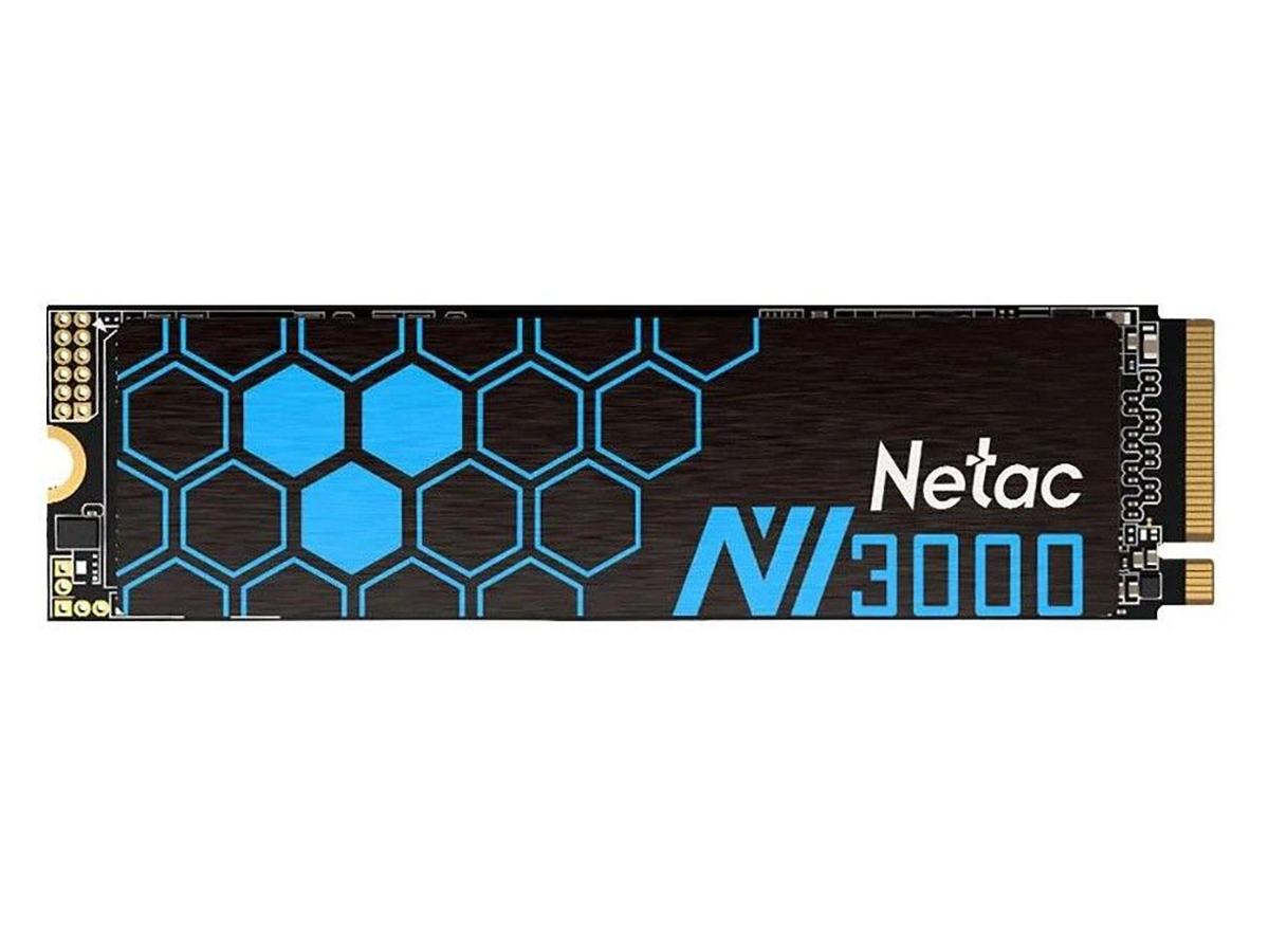 Внутренний SSD-накопитель Netac NV3000 500GB, M.2 2280, PCIe Gen3 x4, 3D NAND, 300 TBW, Черный NT01NV3000-500-E4X