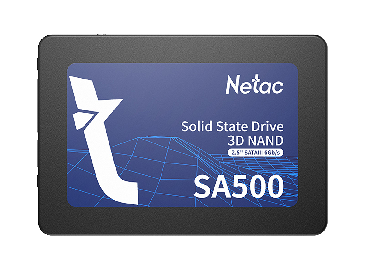 Внутренний SSD-накопитель Netac SA500 960GB 2,5” SATA-III, 3D NAND, 400 TBW, Черный NT01SA500-960-S3X