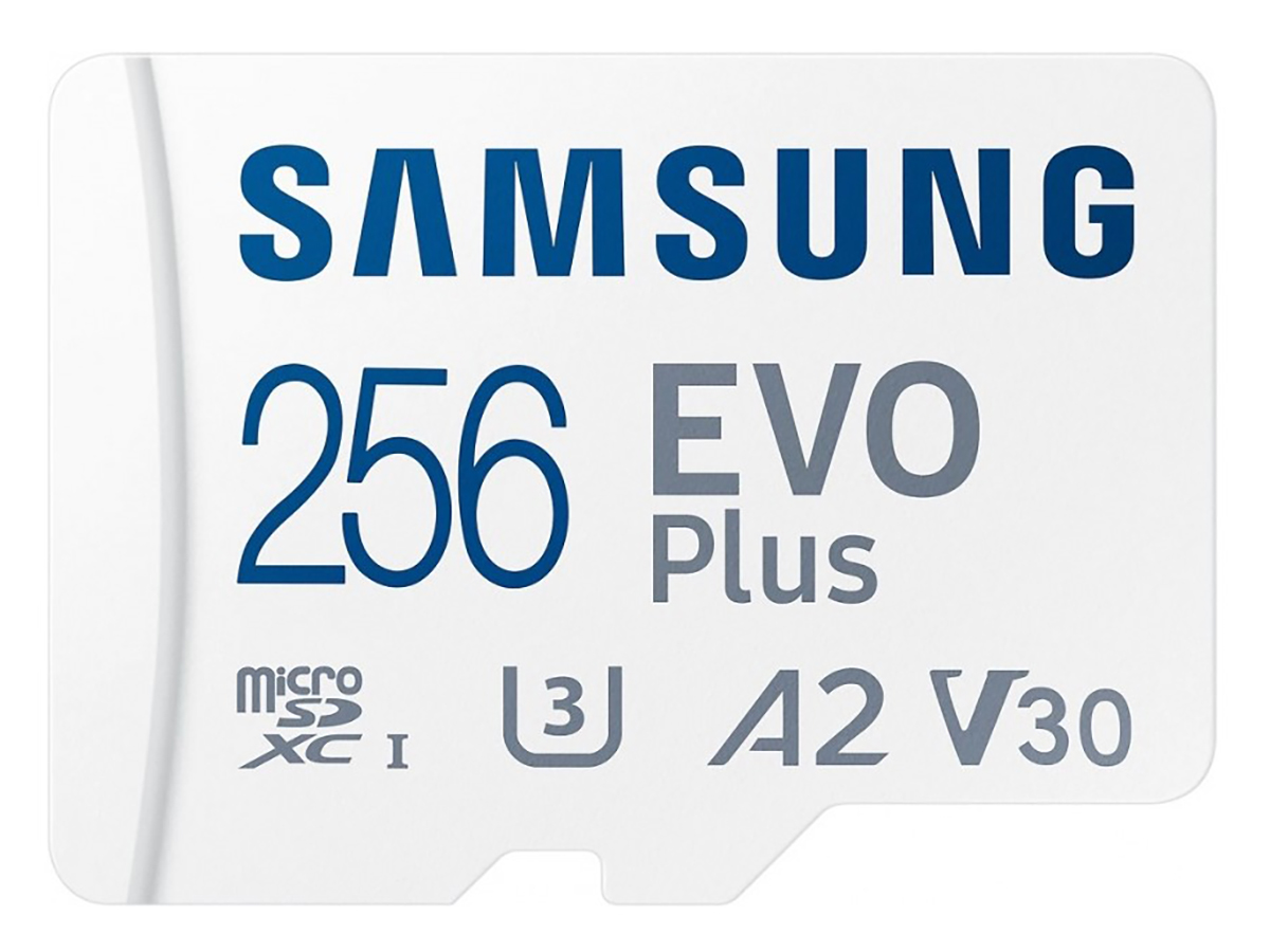  Карта памяти Samsung microSDXC 256GB EVO PLUS microSDXC Class 10 UHS-I, U3 + SD адаптер MB-MC256KA/KR