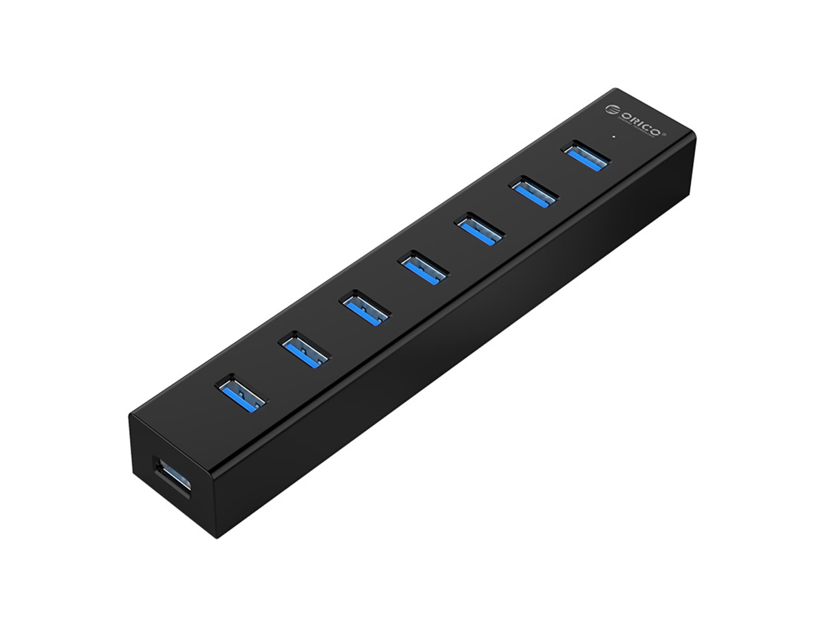 USB-хаб ORICO H7013-U3-AD-BK, USB 3.0 на 7xUSB 3.0, Черный ORICO-H7013-U3-AD-BK