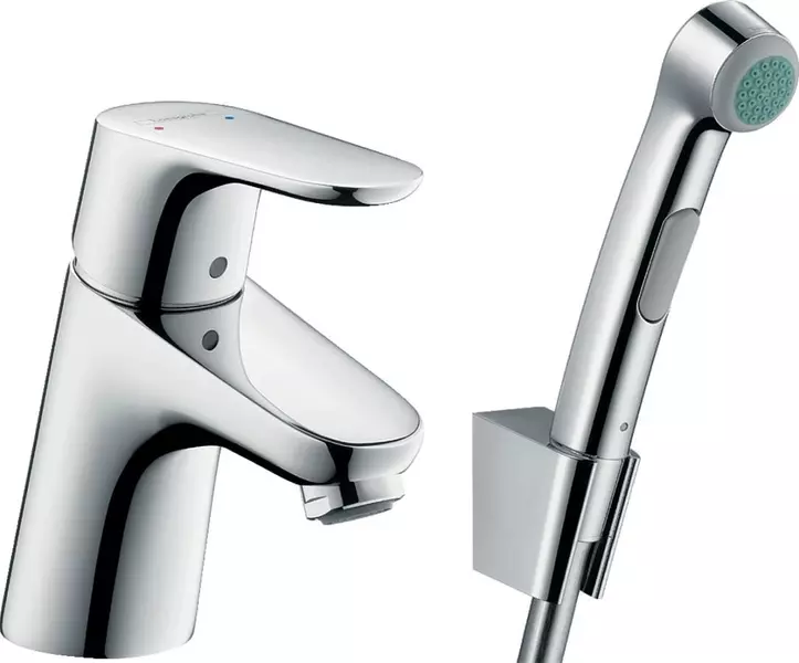 Смеситель для раковины с гигиеническим душем «Hansgrohe» Focus 31926000 хром