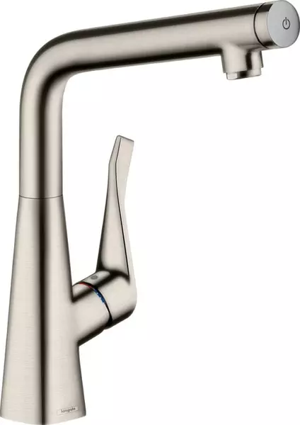 Смеситель для кухонной мойки «Hansgrohe» Metris Select 14883800 серый матовый