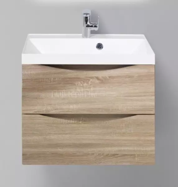 Тумба с раковиной «Belbagno» Marino 60 (BB600/450-LV-MR-AST) подвесная Rovere Bianco