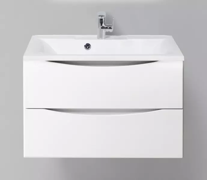 Тумба с раковиной «Belbagno» Marino 75 (BB750/450-LV-MR-PR) подвесная Bianco Opaco